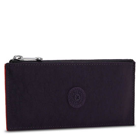 Plecaki Kipling Brion Card Case Niebieskie Czerwone Srebrne | PL 1167QM